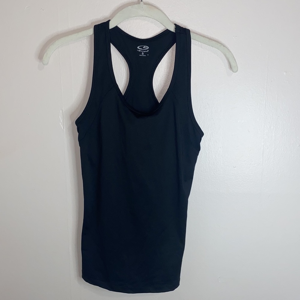 🌵Adorable Black Champion tank top with built in bra support! - Picture 2 of 7